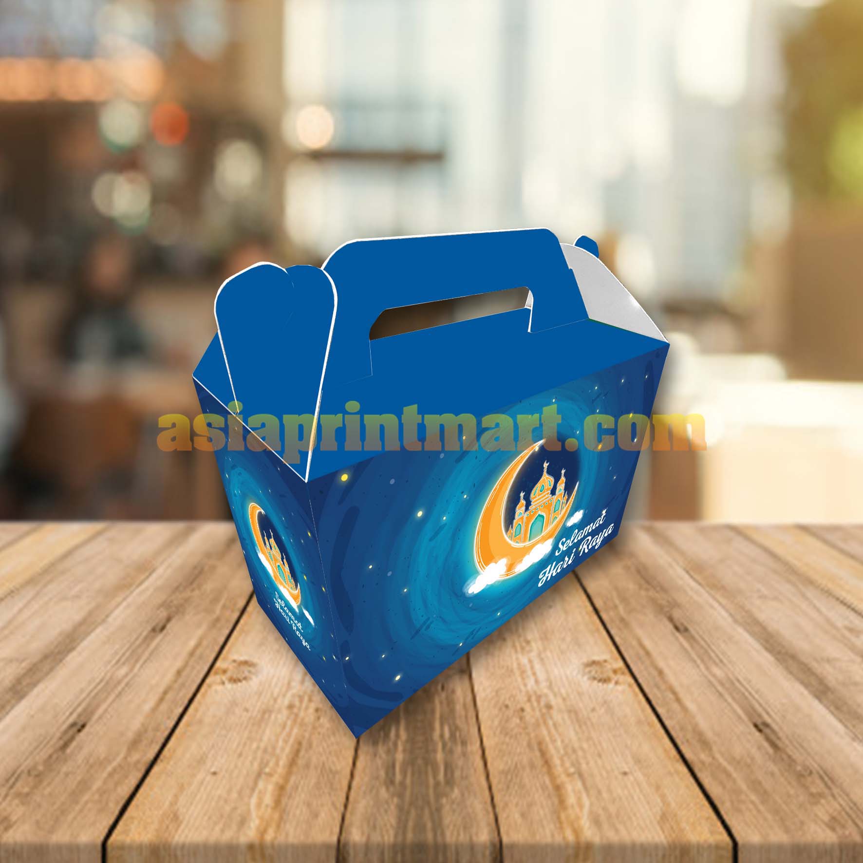cetak kotak telekung | ready made packing box | custom made packing box | mencetak kotak kek raya | raya paper bags